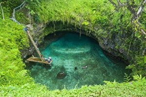 To sua ocean trench in Upolo, Samoa, South Pacific To sua ocean trench in Upolo, Samoa, South Pacific