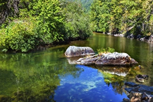 Summer Colors Reflection Wenatchee River Reflections Stevens Pass Leavenworth Washington Summer Colors Reflection Wenatchee River Reflections Stevens Pass Leavenworth Washington