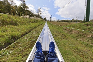 The summit of Mt Tenguyama is home to a high speed toboggan ride. Otaru, Hokkaido, Japan The summit of Mt Tenguyama is home to a high speed toboggan ride. Otaru, Hokkaido, Japan