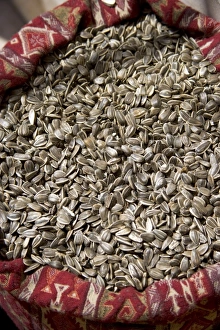 Sunflower seeds in a sack, Mardin, southeast Turkey Sunflower seeds in a sack, Mardin, southeast Turkey