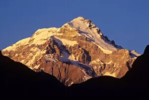 Sunrise on east face of 22, 841 Cerro Aconcagua, highest mountain in the Andes