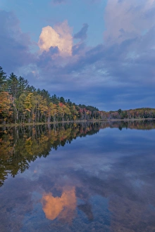 Sunrise reflection on Council Lake, Upper Peninsula of Michigan, Hiawatha National Forest Sunrise reflection on Council Lake, Upper Peninsula of Michigan, Hiawatha National Forest