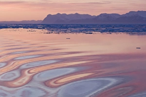 Sunset Kong Oscar Fjord East Coast of Greenland Sunset Kong Oscar Fjord East Coast of Greenland