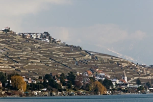 SWITZERLAND-(Vaud)-Swiss Riviera-CULLY:Hillsides above CULLY / Winter Shore of Lake SWITZERLAND-(Vaud)-Swiss Riviera-CULLY:Hillsides above CULLY / Winter Shore of Lake