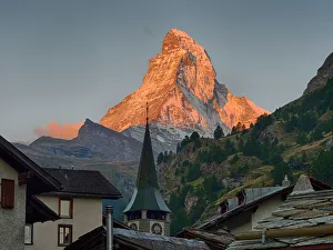 Switzerland, Zermatt, The Matterhorn, sunrise view from Zermatt Switzerland, Zermatt, The Matterhorn, sunrise view from Zermatt