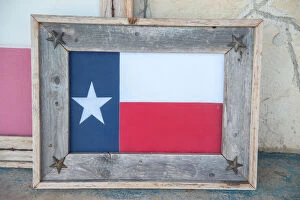 Images Dated 8th July 2014: Texas state flag art, Wimberley, Texas, USA, For Editorial Use Only