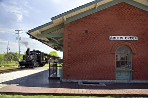 Torch Lake steam locomotive at Smiths Creek Depot in Greenfield Village at The Henry Torch Lake steam locomotive at Smiths Creek Depot in Greenfield Village at The Henry