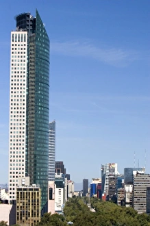 Torre Mayor and view of the Paseo de la Reforma in Mexico City, Mexico Torre Mayor and view of the Paseo de la Reforma in Mexico City, Mexico