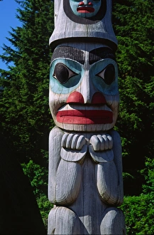 A totem pole in the Haida or Tlingit style, Alaska A totem pole in the Haida or Tlingit style, Alaska