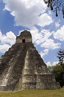Tower 1 at the famous Mayan Ruins in the Gran Plaza showing the civilization of historical Tower 1 at the famous Mayan Ruins in the Gran Plaza showing the civilization of historical