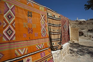 Tunisia, Ksour Area, Chenini, Berber carpets for sale Tunisia, Ksour Area, Chenini, Berber carpets for sale