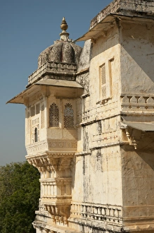 Turret at the City Palace, Udaipur, Rajasthan, India Turret at the City Palace, Udaipur, Rajasthan, India
