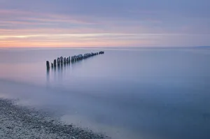 Twilight over Lake Superior seen from beach at Whitefish Point, Upper Peninsula, Michigan Twilight over Lake Superior seen from beach at Whitefish Point, Upper Peninsula, Michigan