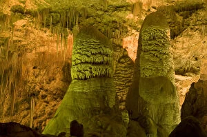 Big Room Gallery: Twin Domes formations in the wondrous 8.2-acre Big Room cave, 750 feet into the Earth