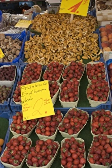 A typical disply of fruit and vegetables at the markets in Nuremberg, Bavaria, Germany A typical disply of fruit and vegetables at the markets in Nuremberg, Bavaria, Germany