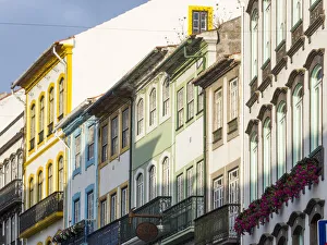 The typical facades of the houses in the historic center The typical facades of the houses in the historic center