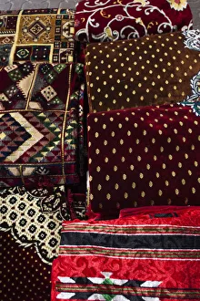 <b class=qtipBold><figcaption>UAE, Dubai, Deira, souvenir fabric</figcaption></b><br><em>© Walter Bibikow / DanitaDelimont.com</em> UAE, Dubai, Deira, souvenir fabric
