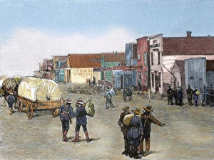 United States. Purcell. Oklahoma. Main Street after the land rush, 1889 United States. Purcell. Oklahoma. Main Street after the land rush, 1889