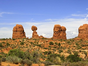 United States, State of Utah, Arches National Park. Balanced Rock United States, State of Utah, Arches National Park. Balanced Rock