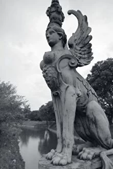 Images Dated 9th April 2005: Uruguay, Montevideo, Barrio Prado, mythological statue
