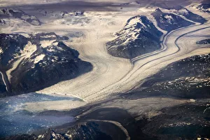 USA, Alaska, Chugach Mountain Range. Aerial view of Columbia Glacier and mountains USA, Alaska, Chugach Mountain Range. Aerial view of Columbia Glacier and mountains