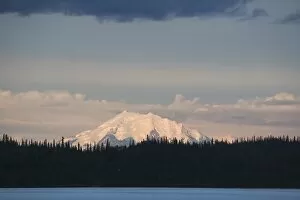 Images Dated 21st July 2005: USA, Alaska, Tok. Mt. Drum in the Wrangell Mountain Range as seen from Lake Louise
