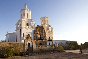USA, Arizona. Mission San Xavier del Bac, a historic Spanish Catholic mission located USA, Arizona. Mission San Xavier del Bac, a historic Spanish Catholic mission located