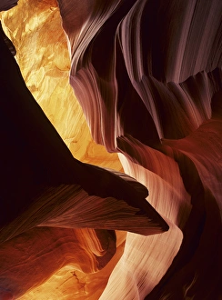 USA, Arizona, Navajo Tribal Land. Reflected sunlight creates amber walls in Lower USA, Arizona, Navajo Tribal Land. Reflected sunlight creates amber walls in Lower