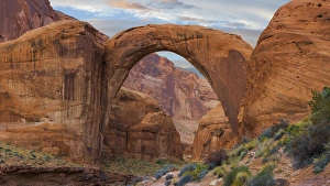 USA, Arizona. Rainbow Bridge arch in Glen Canyon National Recreation Area. Credit as USA, Arizona. Rainbow Bridge arch in Glen Canyon National Recreation Area. Credit as