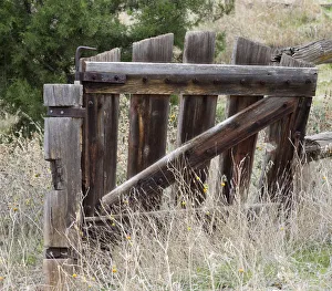 USA, Arizona, V-Bar V-Heritage Site, Old wood gate USA, Arizona, V-Bar V-Heritage Site, Old wood gate
