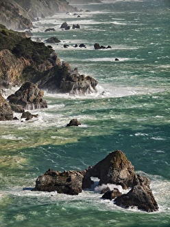 USA, California, Big Sur, Waves hit coast and rocks USA, California, Big Sur, Waves hit coast and rocks