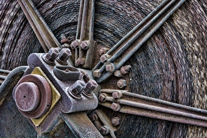 USA, California, Bodie. Close-up of mining machinery USA, California, Bodie. Close-up of mining machinery