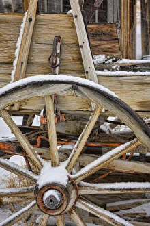 USA, California, Bodie. Close-up of wagon wheel USA, California, Bodie. Close-up of wagon wheel