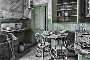USA, California, Bodie. Inside an abandoned home USA, California, Bodie. Inside an abandoned home
