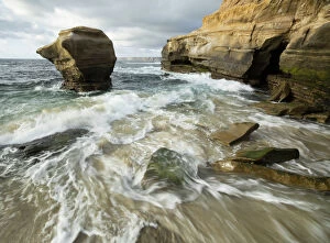 Images Dated 21st May 2016: USA, California, La Jolla. Rock formation on Childrens Pool Beach. Credit as