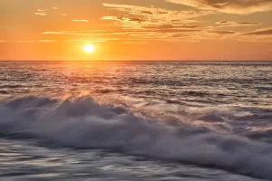 USA, California, La Jolla, Sunset at Boomer Beach USA, California, La Jolla, Sunset at Boomer Beach