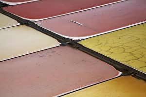 USA, California, San Francisco - Colourful algae in salt evaporation ponds, Redwood City USA, California, San Francisco - Colourful algae in salt evaporation ponds, Redwood City