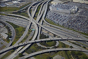 USA, California, San Francisco - Interchange of 1-380 and Bayshore Freeway (US 101) USA, California, San Francisco - Interchange of 1-380 and Bayshore Freeway (US 101)