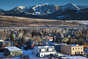 USA, Colorado, Crested Butte, elevated town view, morning USA, Colorado, Crested Butte, elevated town view, morning