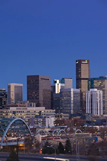 USA, Colorado, Denver, city view from the west, dusk USA, Colorado, Denver, city view from the west, dusk