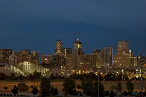 Images Dated 26th August 2009: USA, Colorado, Denver. Skyline at dusk. Credit as: Don Grall / Jaynes Gallery / DanitaDelimont