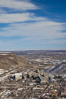 USA, Colorado, Golden, Coors brewery, elevated view from Lookout Mountain USA, Colorado, Golden, Coors brewery, elevated view from Lookout Mountain