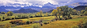 USA, Colorado, Ridgway. Harvest is ending in Ridgway, just below the San Juan Mountains USA, Colorado, Ridgway. Harvest is ending in Ridgway, just below the San Juan Mountains
