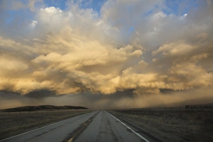 USA, Colorado. Spring storm clouds at sunrise above South Park USA, Colorado. Spring storm clouds at sunrise above South Park