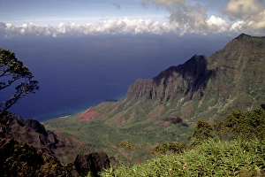 USA, Hawaii, Kauai. Land view of Na Pali cliffs USA, Hawaii, Kauai. Land view of Na Pali cliffs