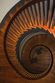 USA; Kentucky; Pleasant Hill; Spiral staircase at the Shaker Village USA; Kentucky; Pleasant Hill; Spiral staircase at the Shaker Village