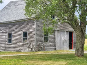 USA, Maine. Historic Stone Barn Farm (1820) in Bar Harbor USA, Maine. Historic Stone Barn Farm (1820) in Bar Harbor