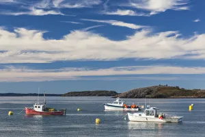USA, Maine, Lubec. Fishing boats in Lubec Harbor USA, Maine, Lubec. Fishing boats in Lubec Harbor