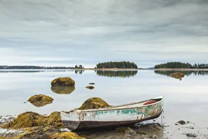 USA, Maine Mountainville. Autumn on Penobscot Bay USA, Maine Mountainville. Autumn on Penobscot Bay
