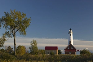 USA, Michigan, Tawas City: Tawas Point State Park, Tawas Point Lighthouse on Lake Huron USA, Michigan, Tawas City: Tawas Point State Park, Tawas Point Lighthouse on Lake Huron
